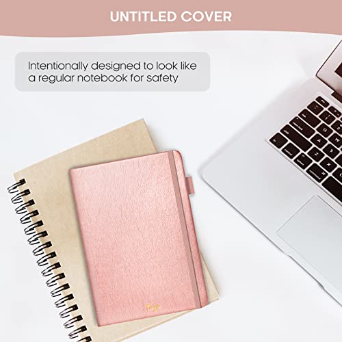 Taja Password Keeper Book with Alphabetical Tabs，Small Password Books for Seniors, Password Notebook for Internet Website Address Log in Detail, Password Logbook to Help You Stay Organized - Rose Gold