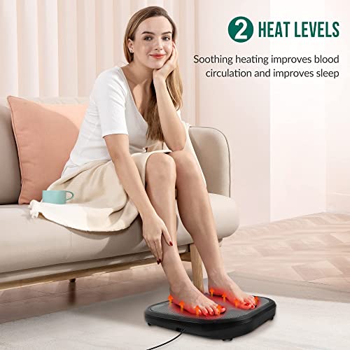 Foot Massager with Heat, Snalax Shlatsu Electic Foot Masager Machine for Plantar fascits, Foot Warmer Massager for Neuropathy Paln and Circulatlon, Glits for Eldery, Men/Women