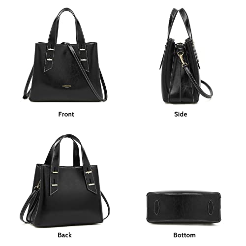 LAORENTOU Women Crossbody Handbags Cow Leather Satchel Handbags for Women Top-handle Shoulder Tote Purses