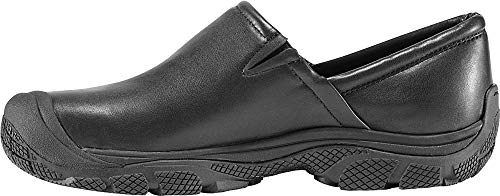 KEEN Utility Men's PTC Slip On 2 Low Height No Lace Chef Food Service Shoe, Black/Black, 7 Medium US