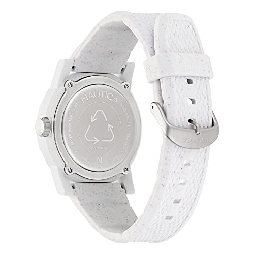 Nautica N83 Men's NAPATS302 Ayia Triada White Wheat PU Fiber Strap Watch