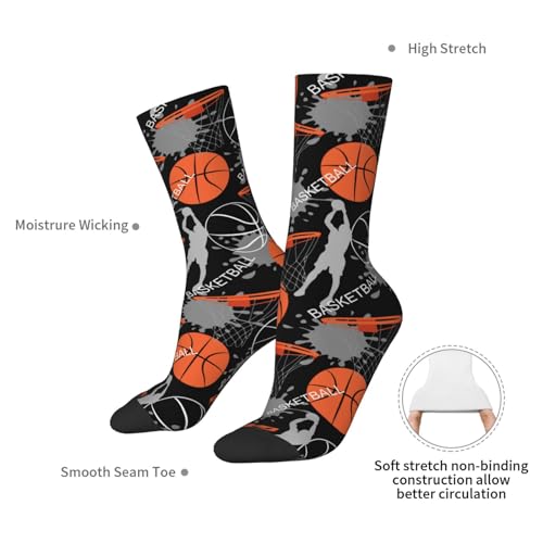 JKJOJIA Star Moon Novelty Socks For Men Women, Funny Crazy Crew Socks Casual Dress Socks Gifts