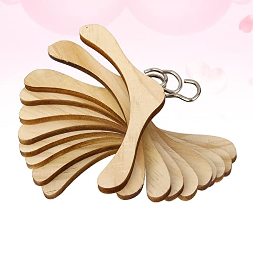 Toyvian 10pcs Wooden Dolls Doll Accessory Mini Hangers for Earrings 18 inch Doll Hangers Clothes Hanger Clothes