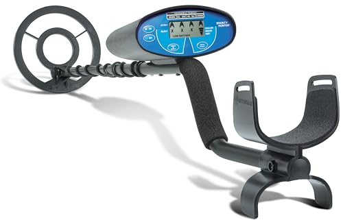 Bounty Hunter QSI Quick Silver Metal Detector, Black – Fully Automatic Ground Balance, 8-Inch Waterproof Coil, LCD Display, 4-Segment Digital Target ID & 3-Tone Audio Feedback