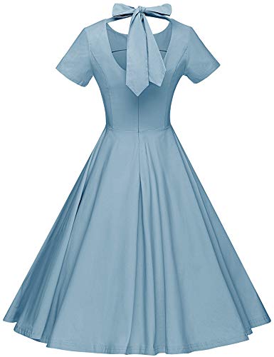GownTown Womens 1950s Vintage Retro Party Swing Pocket Rockabillty Stretchy Dress