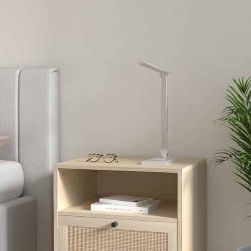 AFROG 5th Gen Multifunctional LED Desk Lamp with 10W Fast Wireless Charger, USB Charging Port,1800Lux Super Bright,5 Lighting Mode,7 Brightness, Touch Control, Auto Timer, 15W Office Table Lamp
