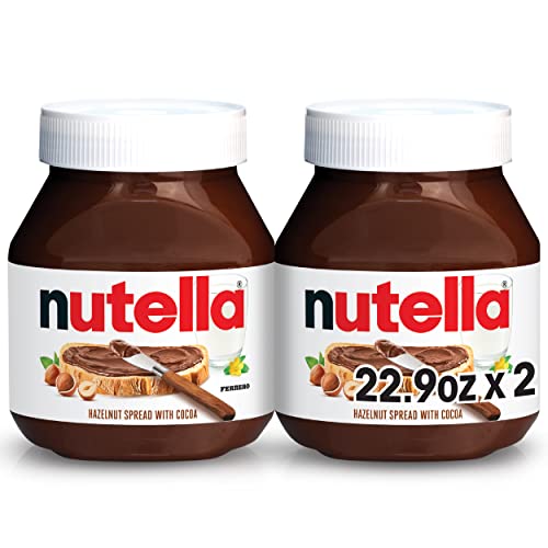 Nutella Hazelnut Spread Mini Jars, 64 Mini Jars, Baking Supplies, Great For Restaurants And Bakeries, 56.32 Oz Total