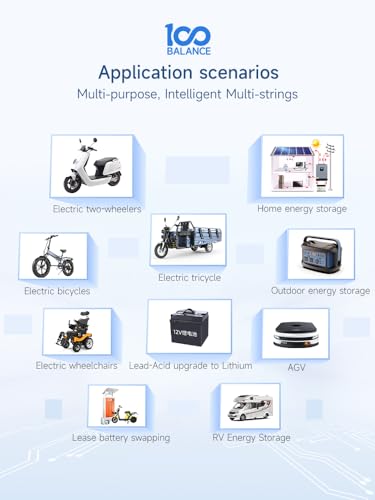 100BALANCE 80A 4S-8S Smart BMS Srandard Version with Active Balancer and Build-in Bluetooth APP/UART for Lithium Battery NCM/LFP/LTO Pack