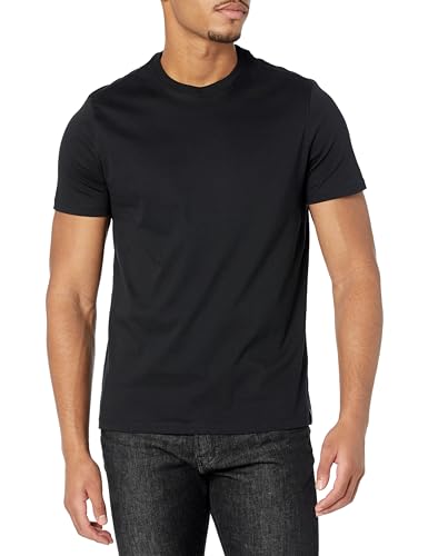 Perry Ellis Men's Cool Interlock Crew Neck Short Sleeve Tee, Black