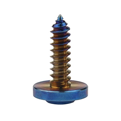 Wanyifa Titanium M4 M5 15 17 20mm Self Tapping Screw Torx Head Motorcycle Bolt Pack of 4 (M5x20mm, Normal Titanium)