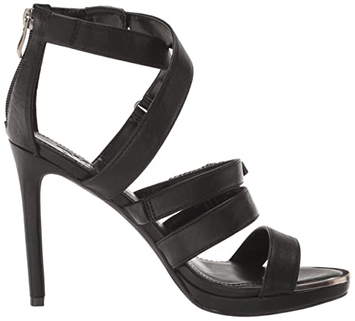 DKNY Women's Essential Open Toe Fashion Pump Heel Sandal Heeled, Black, 11