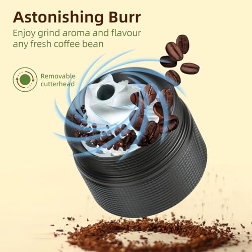 Manual Coffee Bean Grinder,Popsweeter C38 hand coffee grinder with Stainless Steel Conical Grinding Burr for Espresso,Pour Over,FrenchPress,Moka,Americano, for Office Home Traveling Camping