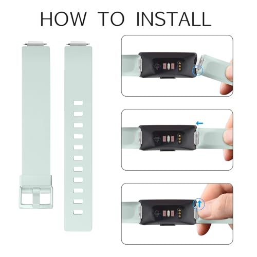 3 Pack Replacement Bands Compatible for Fitbit Inspire 2 / Fitbit Inspire HR/Fitbit Inspire/Fitbit Ace 2, Adjustable Accessory Soft Silicone Sport Wristband for Women Men