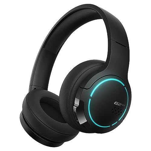 Edifier Hecate G2BT Wireless Gaming Headset for Mobile Phones/Tablets/Laptops/Switch, Noise Cancelling Bluetooth Headphones with Dual Microphones, Ultra Low Latency, Dual Modes, RGB Lighting -Black