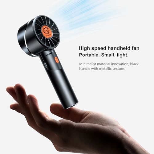 Guirble Handheld Fan,Portable Turbo Fan,Powerful Personal Fan(7000rpm High-Speed Motor,Battery Work 3-16 H),USB Rechargeable Mini Handheld Fan for Travel/Outdoor/Gift/Makeup (Beige)