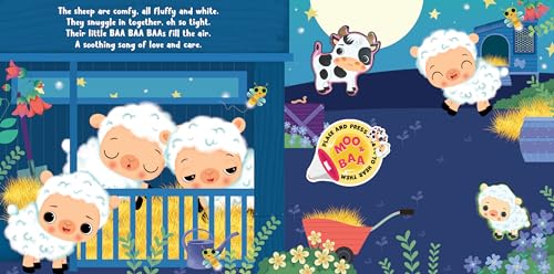 Little Hippo Books Barnyard Bedtime | Interactive Toddler Books with Sound Puzzle Pieces for Kids | Farm Sounds Board Books & Kids Books | Farm Animal Baby Book with Sound