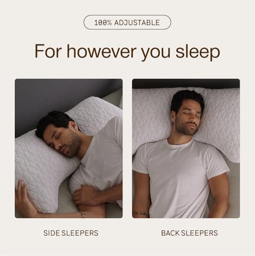 Coop Home Goods Original Crescent Adjustable Pillow, Queen Bed Pillows for Shoulder, Neck & Head Support, Crescent Foam Pillows - Medium Firm for Back & Side Sleeper, CertiPUR-US/GREENGUARD Gold