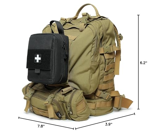 Tactical Molle EMT Pouch Ifak Pouch Medical First Aid Pouch Bag (Black)