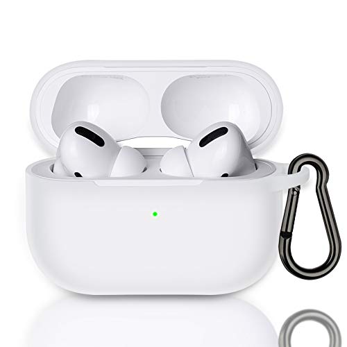 MATEPROX AirPods Pro Case,AirPods Pro 2019 Protective Shockproof Soft Silicone Chargeable Headphone Cover,Support Wireless Charging for Airpods Pro(Light Blue)