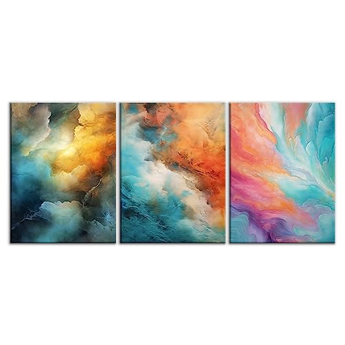 Spiral Propeller Airplane Canvas Wall Painting Cartoon Aircraft Print Poster Wall Artwork for Playroom Modern Wall Decoration for Dining Room Bedroom Home Office Ready to Hang [36''Wx 16''H]