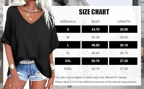 UNCLECAT Women's V Neck Oversized T Shirts Summer Short Sleeve Shirts Loose Casual Tops Tee Burgundy