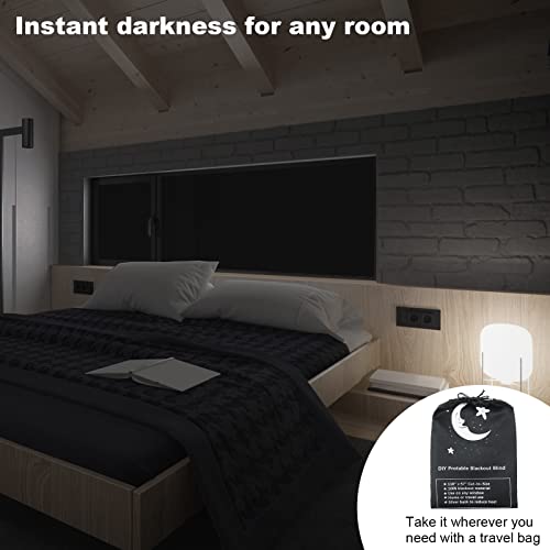 Vanten 2024 Upgraded Blackout Curtains, 118" x 57" Blackout Shades, 100% Blackout Material with Adhesive Tapes, Blackout Window Cover for Baby Nursery, Bedroom, Living Room, Travel