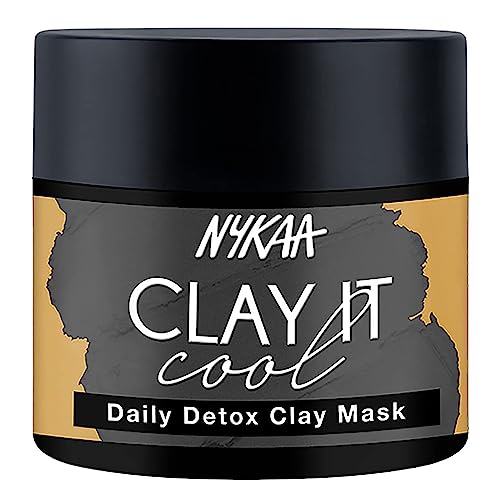 Nykaa Naturals Clay It Cool Clay Mask, Daily Detox, 3.5 oz - Clay Face Mask for Pore Reduction - Exfoliates Dead Skin Cells - Brightening Face Mask