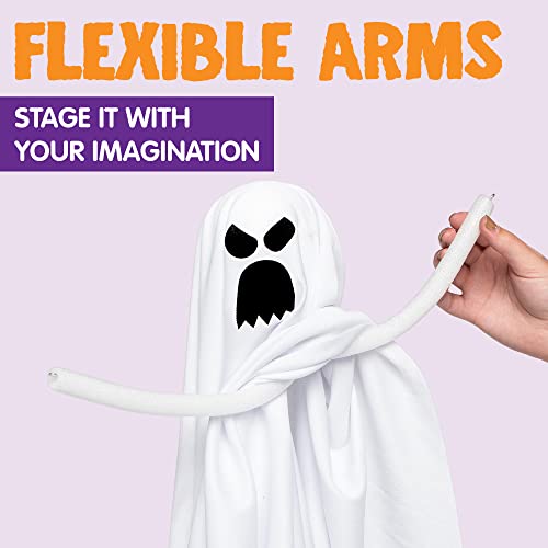 JOYIN 27.5" Halloween Hanging Ghosts (5 Pack) for Halloween Party Decoration, Cute Flying Ghost for Front Yard Patio Lawn Garden Party Décor and Holiday Halloween Hanging Decorations