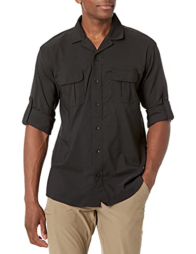 Propper Men's Summerweight Tactical Long Sleeve Shirt, Black, 3X-Large/Long