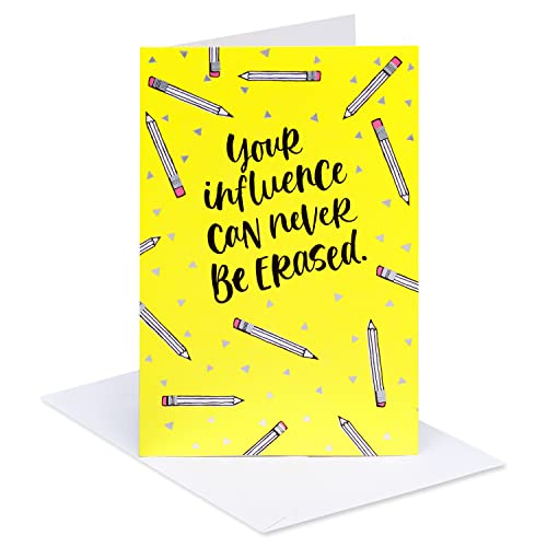 American Greetings Thank You Card for Teacher (A Great Year)