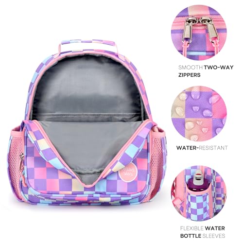 mibasies Kids Backpack for Girls: Girls Backpack 5-8 - Kindergarten Elementary School Backpack for Girls - Strawberry Backpack for Girls Red