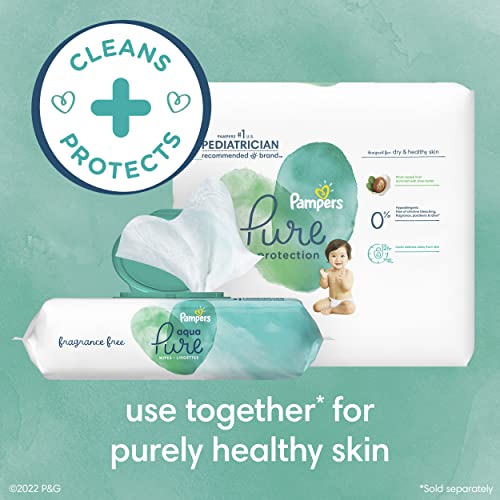 pampers aqua pure baby wipes 56 ct OLD