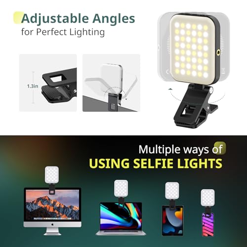 Sensyne Magnetic Selfie Light, LED Fill Light Compatible with Magsafe, iPhone, Android, iPad, Laptop, for Selfies/Photography/TikTok/Zoom Calls/Video Conference