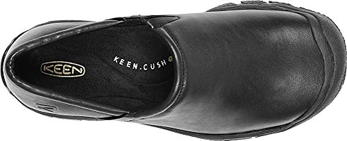 KEEN Utility Men's PTC Slip On 2 Low Height No Lace Chef Food Service Shoe, Black/Black, 7 Medium US