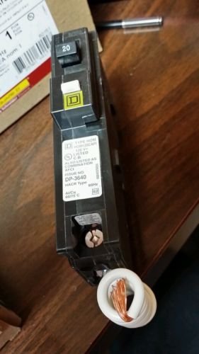 Square D Homeline HOM120CAFI NIB 20 Amp 120 Volt Arc Fault Circuit Breaker NIB