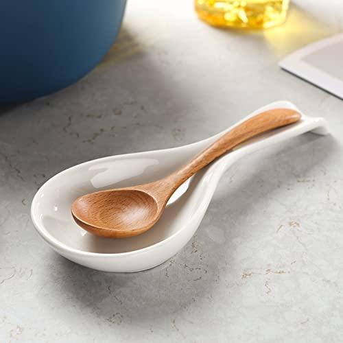 Ceramic Spoon Rests for Kitchen Spoon Rest for Stove Top Countertop Utensil Rest Ladle Spoon Holder for Cooking Home Decor