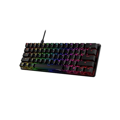 HyperX Alloy Origins 60 - Mechanical Gaming Keyboard - Ultra Compact 60% Form Factor - Linear Red Switch - Double Shot PBT Keycaps - RGB LED Backlit - NGENUITY Software Compatible - Pink