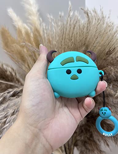 Monster Design Case for Apple AirPods Pro Case Cartoon Cover Silicone Shockproof 3D Cute Kawaii Protective Case Anti-Fall Headphone Case for Airpod Pro Case (Airpods Pro, Blue Monster)