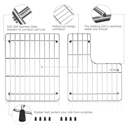 DPZM Stainless Steel Sink Protectors for Kitchen Sink, 23.2'' x11.6''