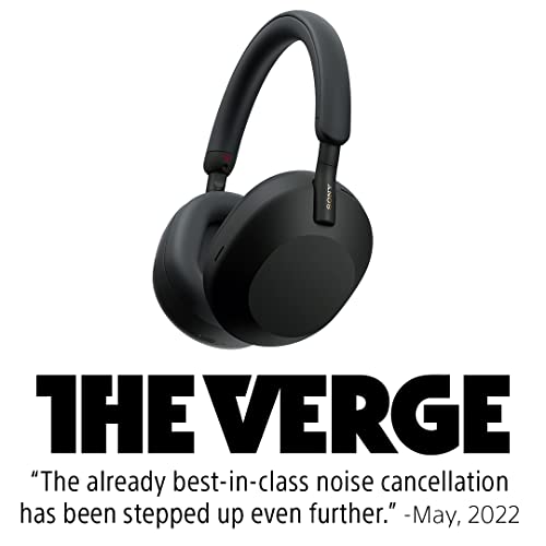 Sony WH-1000XM5 The Best Wireless Noise Canceling Headphones, Made Of Soft Fit Synthetic Leather, Integrated Processor V1, With 4 Beamforming Microphones, Up To 30-Hour Battery Life, Midnight Blue