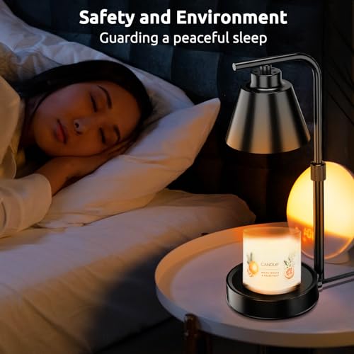 Candle Warmer Lamp Timer Dimmer, REIDEA Wax Melter Adjustable Height for 3-Wicks Large Jar Scented Candles (D-4 inches), Safe and Efficient Way to Enjoy The Scents You Love