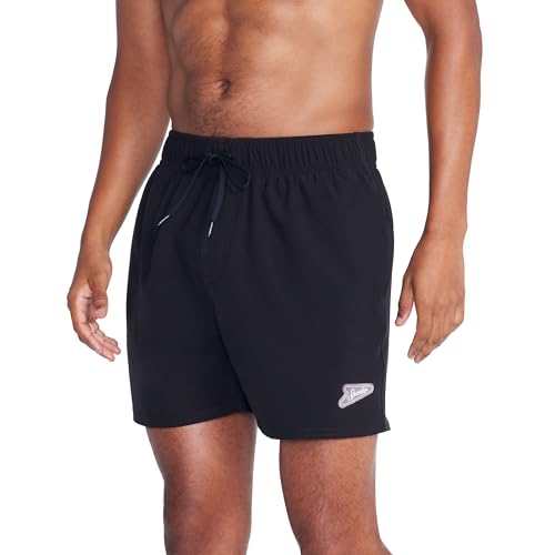 Speedo Men's Swim Trunk Knee Length Volley Comfort Liner Solid Speedo Navy, Large