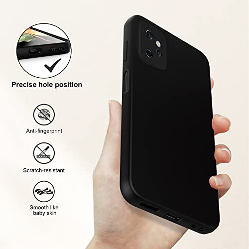 HAII Slim Liquid Silicone Case for Moto G Power 5G,with Scratch-Resistant Microfiber Lining Anti-Slip and Shock Absorption Soft Silicone Protective Case for Motorola Moto G Power 5G 2023 (Black)