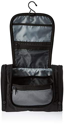 Amazon Basics Hanging, Travel Toiletry Bag Organizer, Shower Dopp Kit, Black