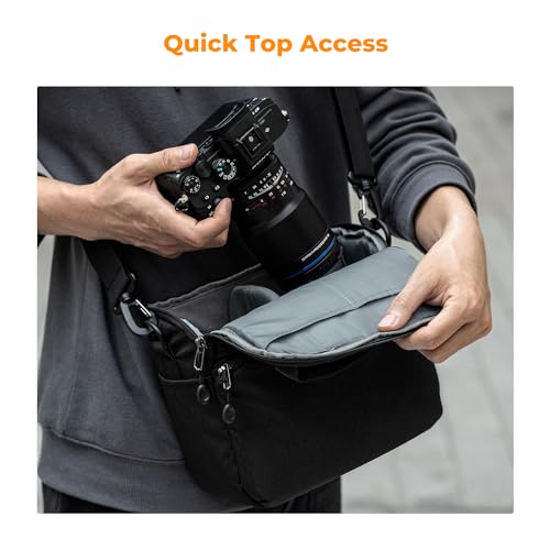 K&F Concept Camera Sling Bag Small Crossbody Camera Case DSLR/SLR/Cute Compact Shoulder Photography Bags for Photographers