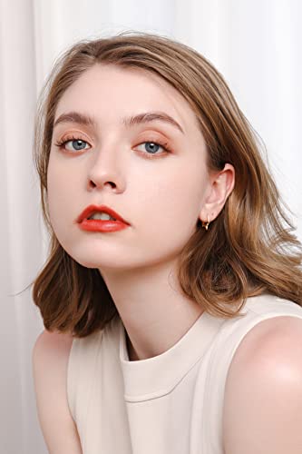 Sterling Silver Huggie Earrings | NOT ONLY POST PART | Small Spike Cute Edgy 14k Gold Plated Huggie Hoop Earrings