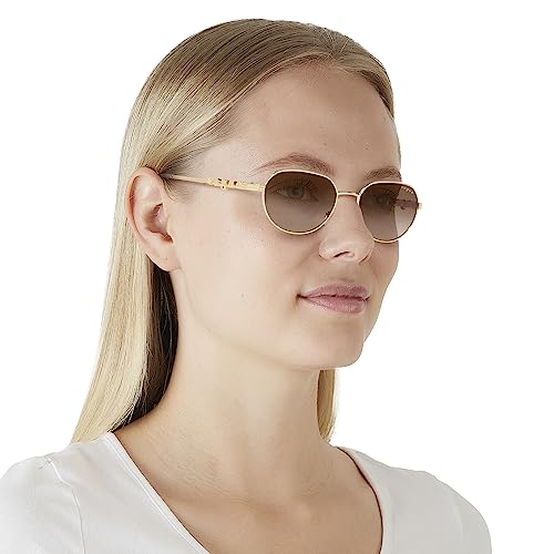 Vogue Eyewear Women's VO4254S Round Sunglasses, Gold/Brown Gradient, 53 mm