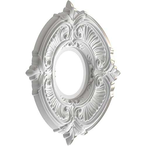 Ekena Millwork 13"OD x 3 1/2"ID x 3/4"P Attica Thermoformed PVC Ceiling Medallion (Fits Canopies up to 5"), Aged Dark Steel