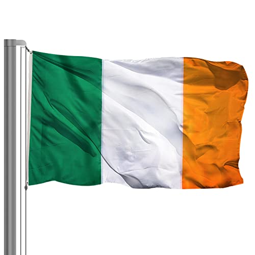 AZCOVER Irish Flag, 12x18 inch Ireland Shamrock Flag Made in USA, Irish Flags 12x18 Outdoor Heavy Duty with 2 Brass Grommets, Irish National Flags Small