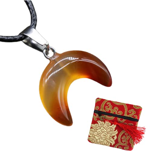 ROSEWARD Real Carnelian Crystal Necklace for Women Raw Gemstone Chakra Healing Stones Genuine Moldavite Crystal Pendant Energy Spiritual Jewelry, USA (6 Pcs Polished Square)